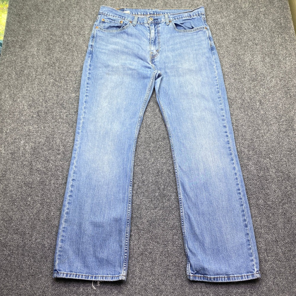 Levis 527 Slim Bootcut Jeans Mens Sz 36 Light Wash Blue Denim Retro Grunge